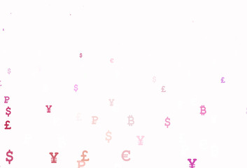 Light Red, Yellow vector layout with banking symbols.