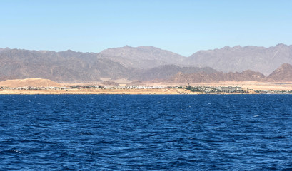 Naklejka premium Red sea Tiran island Bay Akaba near Sharm El Sheikh in Egypt