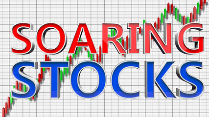 Soaring Stocks Finance Money Concept 3D Illustration - 295253770