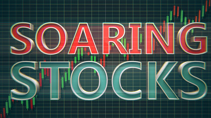 Soaring Stocks Finance Money Concept 3D Illustration - 295253799