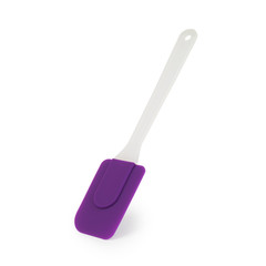 Silicone kitchen spatula isolated on white background.