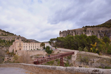 Fototapeta na wymiar San Pablo bridge in Cuenca, Spain