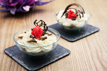 Two beautiful desserts.