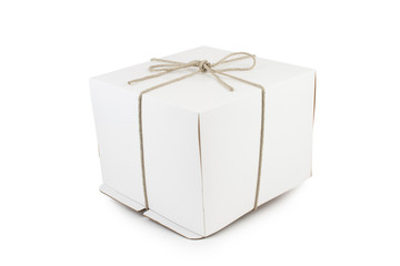 Сardboard box with twine.