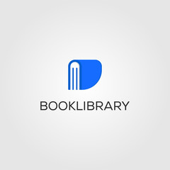 book library logo store vector design illustration