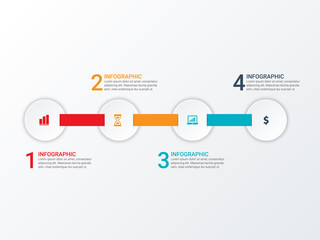 Simple Modern Infographics Template. Vector infographic element. - Vector
