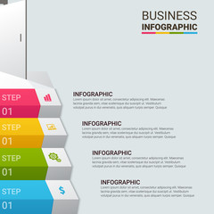Simple Modern Infographics Template. Vector infographic element. - Vector