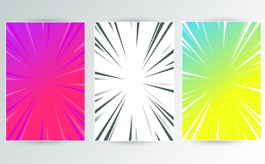 Modern abstract covers set. Cool gradient shapes composition. 