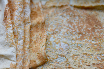 traditional wheat pita bread close-up