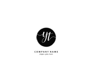 Fototapeta premium YT Initial handwriting logo vector