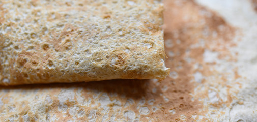 traditional wheat pita bread close-up