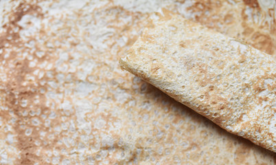traditional wheat pita bread close-up
