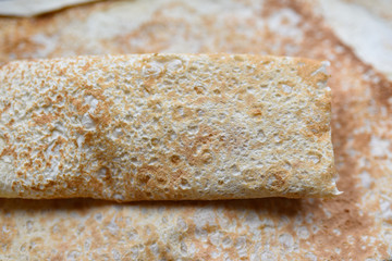 traditional wheat pita bread close-up