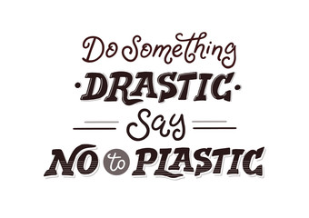 no plastic vector poster