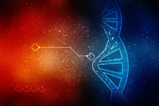2d render of dna structure, abstract background © deepagopi2011
