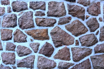 Pattern of red stone Brick Wall Surfaced