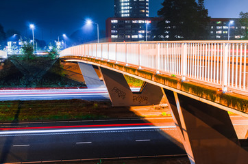 Long exposure of a city bridge