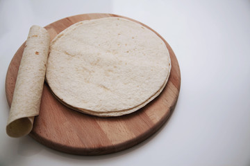Isolated mexican tortillas