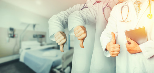 Fototapeta premium Doctor who can cure hopelessly ill. The modern concept of hope for treatment in medicine and healthcare