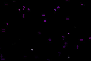 Fototapeta na wymiar Dark Pink vector layout with algebra elements.