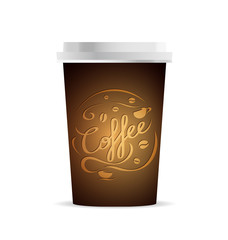 Vector coffee cup template with coffee and coffee cups for your design - 295263307