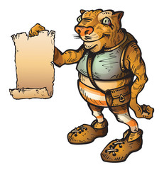 Creature Tiger with message