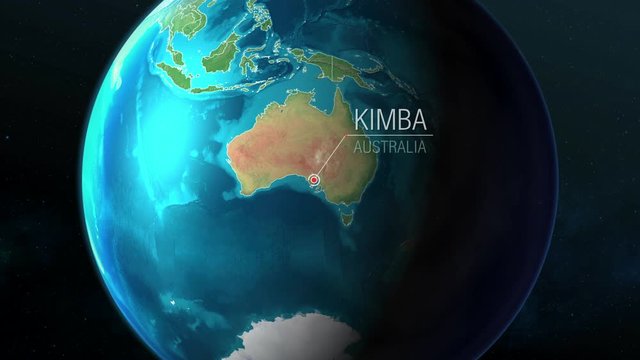 Australia - Kimba - Zooming from space to earth