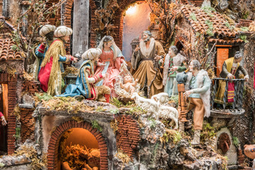The art of Neapolitan nativity of S. Gregorio Armeno, S. Gregorio Armeno is a small street in the old town of Naples, Italy