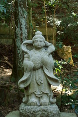 Fototapeta na wymiar 七福神の弁財天の石像です
