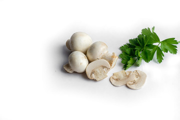 Champignon mushroom isolated on white background