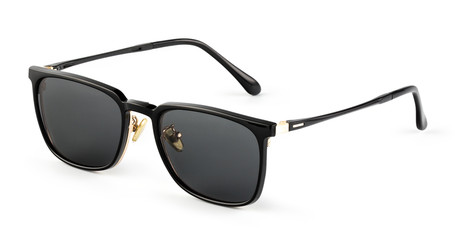 Black sunglass on the white background. Isolated sunglass.