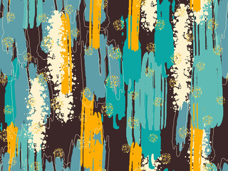 Kleurrijk eigentijds naadloos patroon met abstracte vormen. Moderne collage illustratie in vector