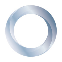 Silver ring design. Orbit icon. Vector illustration