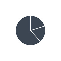 Pie Chart related vector glyph icon.