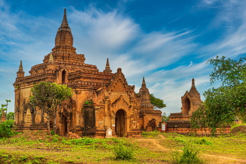 Temples of bagan. Bagan, Myanmar - obrazy, fototapety, plakaty