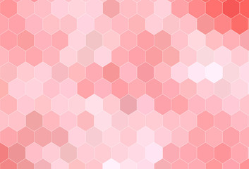 Light Red vector layout with hexagonal shapes.