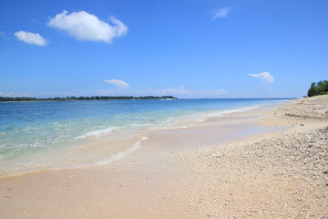 Fototapeta na wymiar Gili Air beach, pink sand, Lombok, Indonesia, Asia