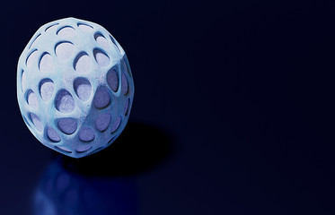 The image of a dragon egg in the imagination, easter egg, 3D rendering
