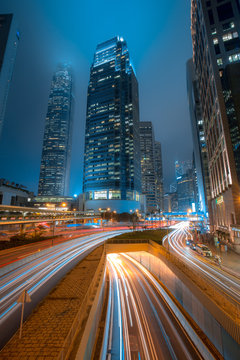 Fototapeta Hong Kong City Landscape at night 
