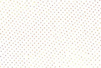 Light Orange vector backdrop with english symbols.