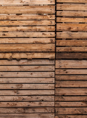 Alte Wand aus Holzlatten. Boden aus Holzlatten. Abstract wooden slats wall. wooden slats floor.