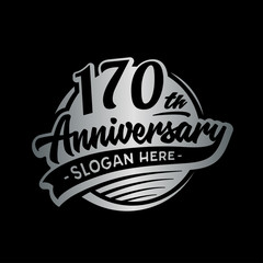 170 years anniversary design template. One hundred and seventy years logo. Vector and illustration. 