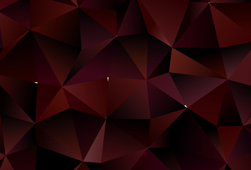 Dark Red vector background with polygonal style.