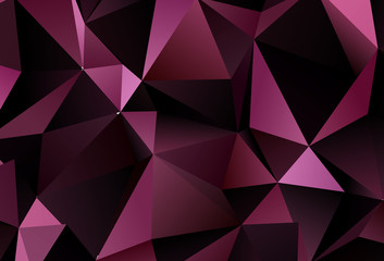 Dark Pink vector template with crystals, triangles.