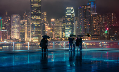 Fototapeta na wymiar Hong Kong Victoria Harbor Landscape 