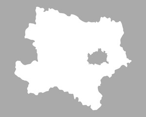 Obraz premium Karte von Niederösterreich