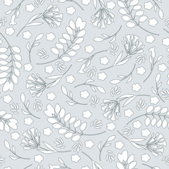 botanical seamless pattern. eps10 vector illustration. 