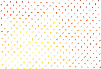 Light Red, Yellow vector texture with ABC characters.