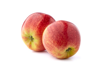 Red apples  on white background isolated