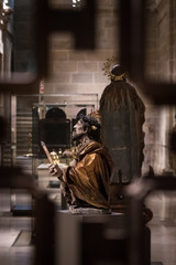 Interior of ancient gothic cathedral in Spain